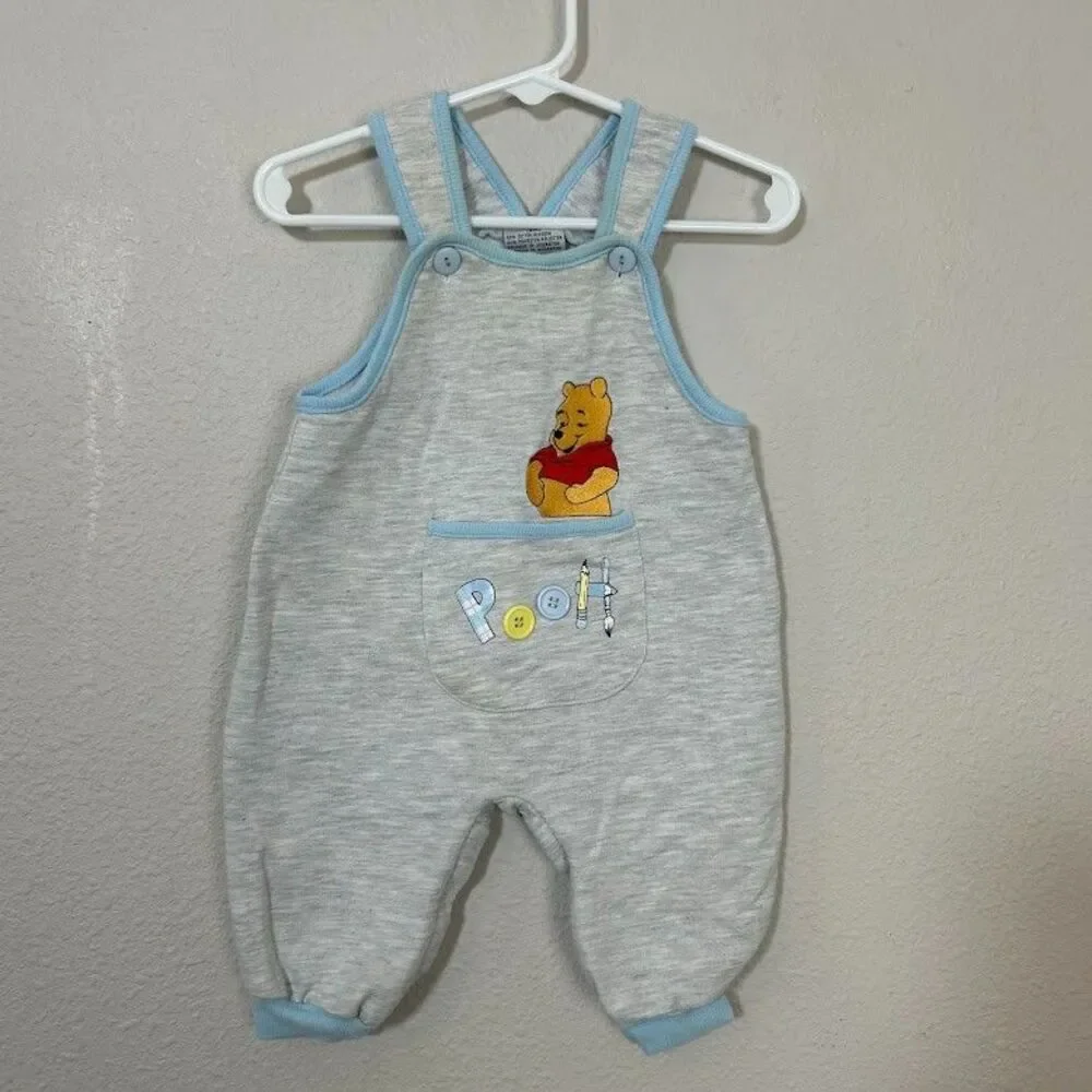 VTG 90s Winnie The Pooh Romper One Piece Baby 9 Months Embroidered